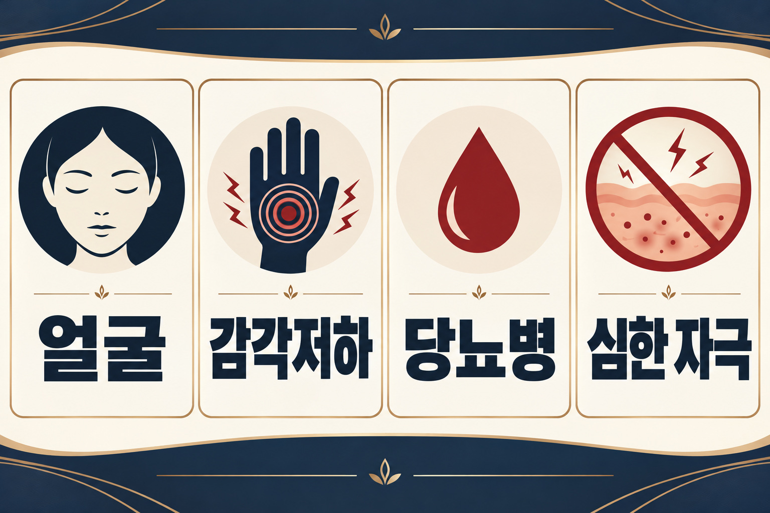 얼굴·감각저하·당뇨병과 심한 자극을 자가 밀폐 금지 조건으로 구분한 인포그래픽